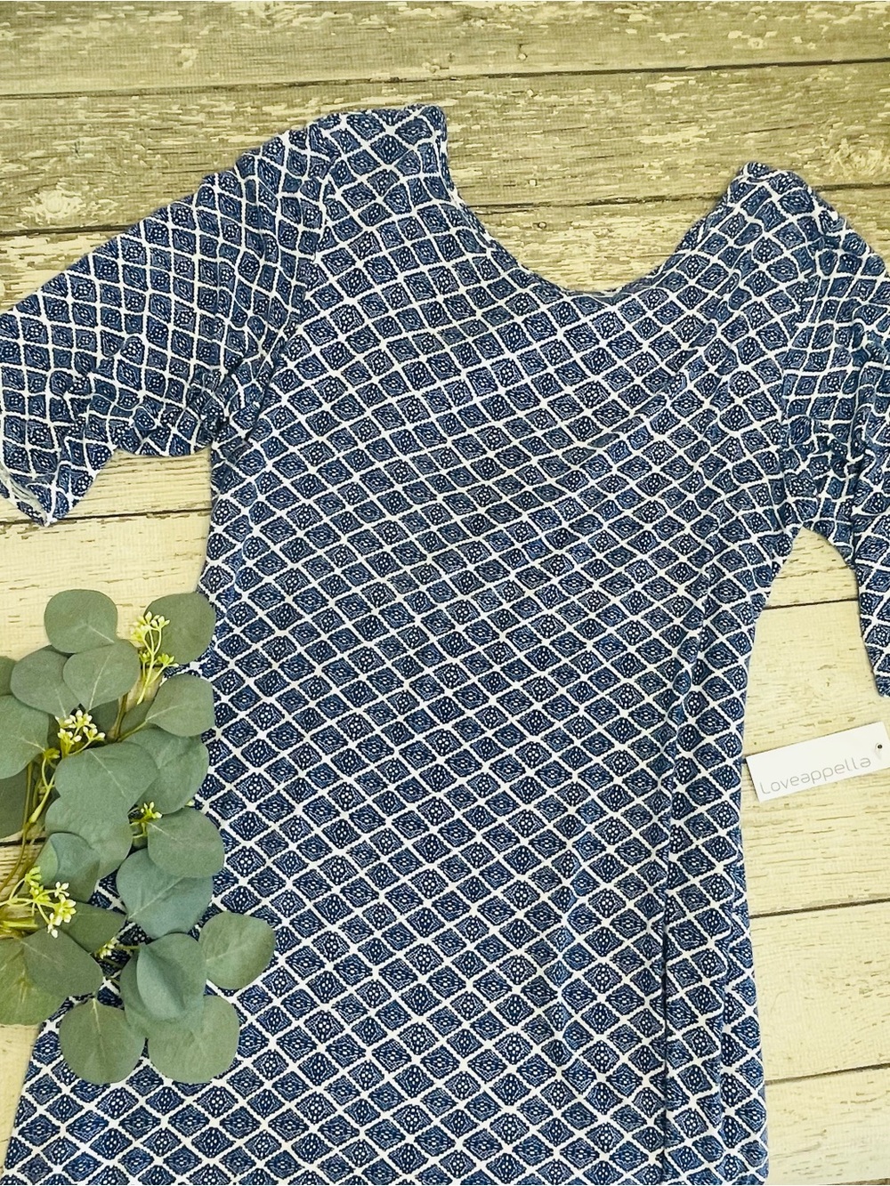 Loveappella Miykel Knit Twist Open Back Dress